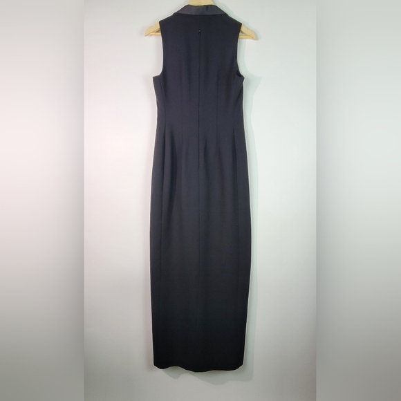 Kay Unger New York All Black plunge v-neck cocktail dress size 10 - Picture 10 of 13